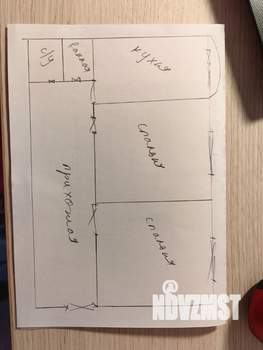 2-к квартира, вторичка, 53м2, 2/4 этаж