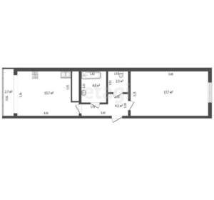 1-к квартира, вторичка, 46м2, 9/9 этаж