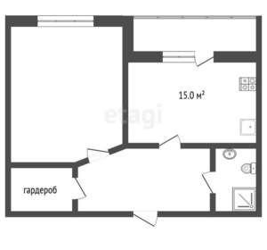 1-к квартира, вторичка, 39м2, 9/19 этаж