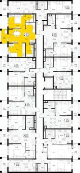 2-к квартира, вторичка, 54м2, 7/8 этаж