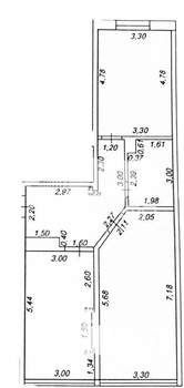 2-к квартира, вторичка, 73м2, 3/3 этаж