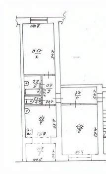 2-к квартира, вторичка, 48м2, 1/5 этаж