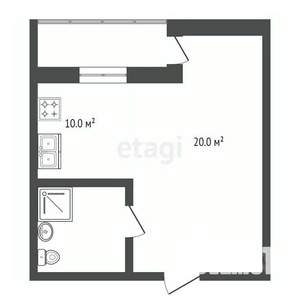 Студия квартира, вторичка, 35м2, 1/8 этаж