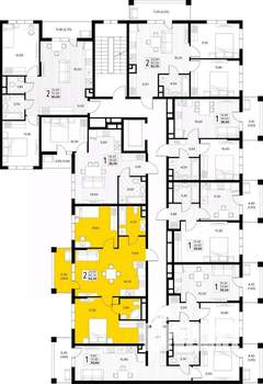 2-к квартира, вторичка, 62м2, 2/8 этаж