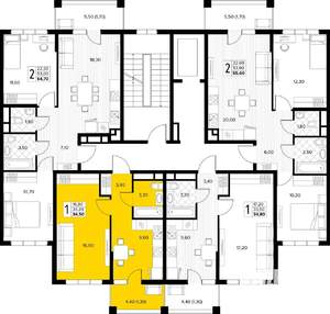 1-к квартира, вторичка, 35м2, 8/8 этаж