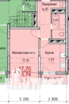 1-к квартира, вторичка, 39м2, 12/18 этаж