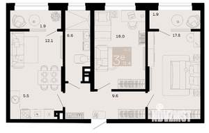 3-к квартира, вторичка, 71м2, 6/8 этаж