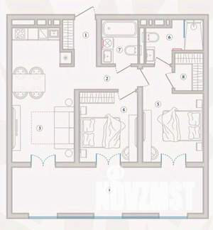 3-к квартира, вторичка, 81м2, 4/5 этаж