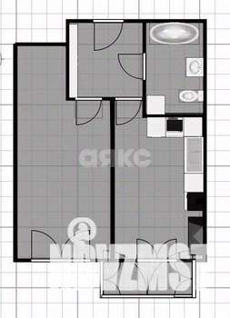 1-к квартира, вторичка, 43м2, 1/8 этаж