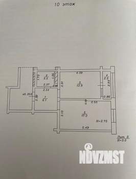 1-к квартира, вторичка, 42м2, 10/19 этаж