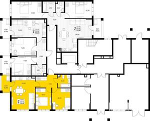 2-к квартира, вторичка, 53м2, 1/8 этаж