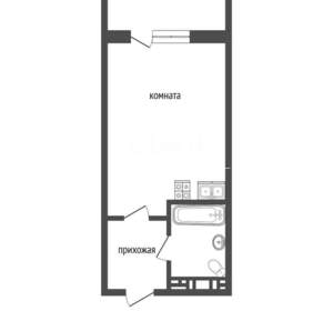 Студия квартира, вторичка, 28м2, 8/19 этаж