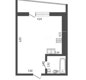 Студия квартира, вторичка, 29м2, 6/10 этаж