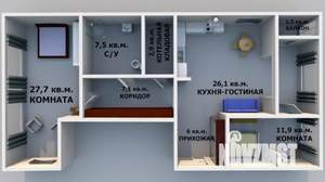 2-к квартира, вторичка, 89м2, 8/16 этаж