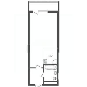 Студия квартира, вторичка, 35м2, 4/19 этаж