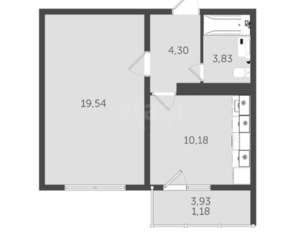 1-к квартира, вторичка, 39м2, 15/16 этаж