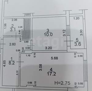 1-к квартира, вторичка, 42м2, 7/10 этаж