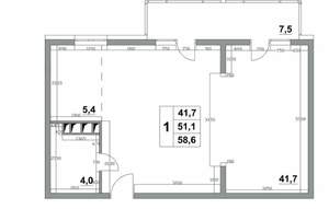 2-к квартира, вторичка, 59м2, 7/8 этаж