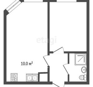 1-к квартира, вторичка, 34м2, 4/19 этаж