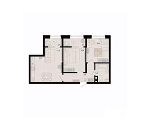 2-к квартира, вторичка, 60м2, 9/12 этаж