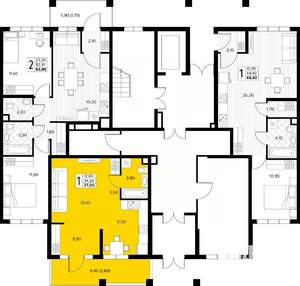 1-к квартира, вторичка, 37м2, 1/8 этаж