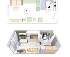 Студия квартира, вторичка, 24м2, 1/20 этаж