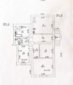 11-к квартира, вторичка, 132м2, 2/2 этаж
