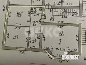 2-к квартира, вторичка, 60м2, 1/3 этаж