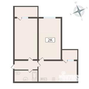 2-к квартира, вторичка, 66м2, 16/16 этаж