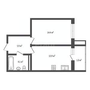 1-к квартира, вторичка, 39м2, 6/16 этаж