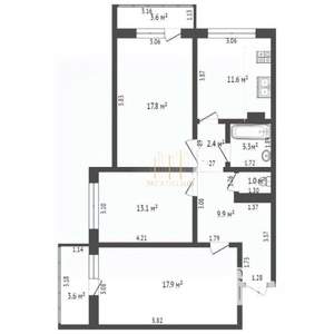 3-к квартира, вторичка, 84м2, 6/10 этаж