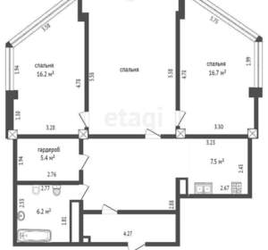 3-к квартира, вторичка, 98м2, 12/12 этаж