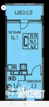 Студия квартира, вторичка, 25м2, 2/6 этаж