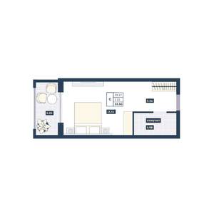 Студия квартира, вторичка, 34м2, 4/9 этаж