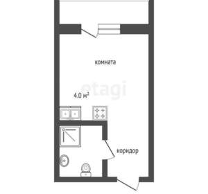 Студия квартира, вторичка, 20м2, 1/9 этаж