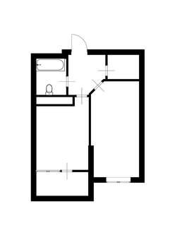 1-к квартира, вторичка, 45м2, 8/12 этаж