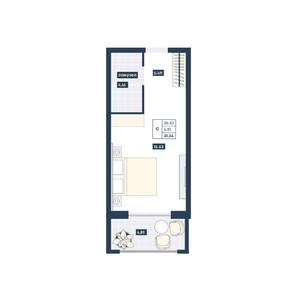 Студия квартира, вторичка, 31м2, 5/9 этаж