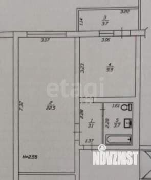 1-к квартира, вторичка, 39м2, 6/10 этаж