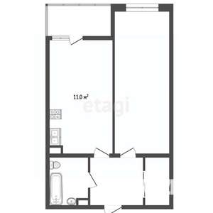 1-к квартира, вторичка, 47м2, 6/17 этаж