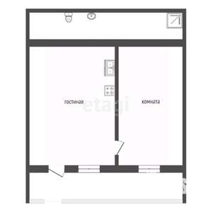 Студия квартира, вторичка, 16м2, 4/4 этаж