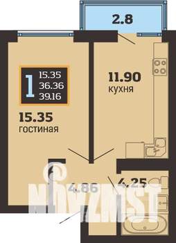 1-к квартира, вторичка, 41м2, 7/8 этаж