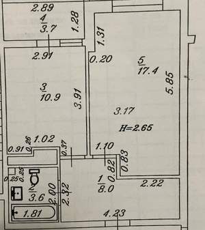 1-к квартира, вторичка, 44м2, 8/13 этаж