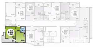 1-к квартира, вторичка, 43м2, 9/16 этаж