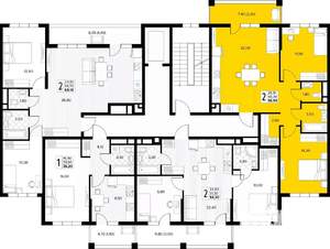 2-к квартира, вторичка, 69м2, 4/8 этаж