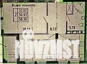 2-к квартира, вторичка, 57м2, 4/12 этаж